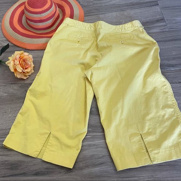 IZOD XFG yellow wide leg cropped pants size 12 - Picture 3 of 7